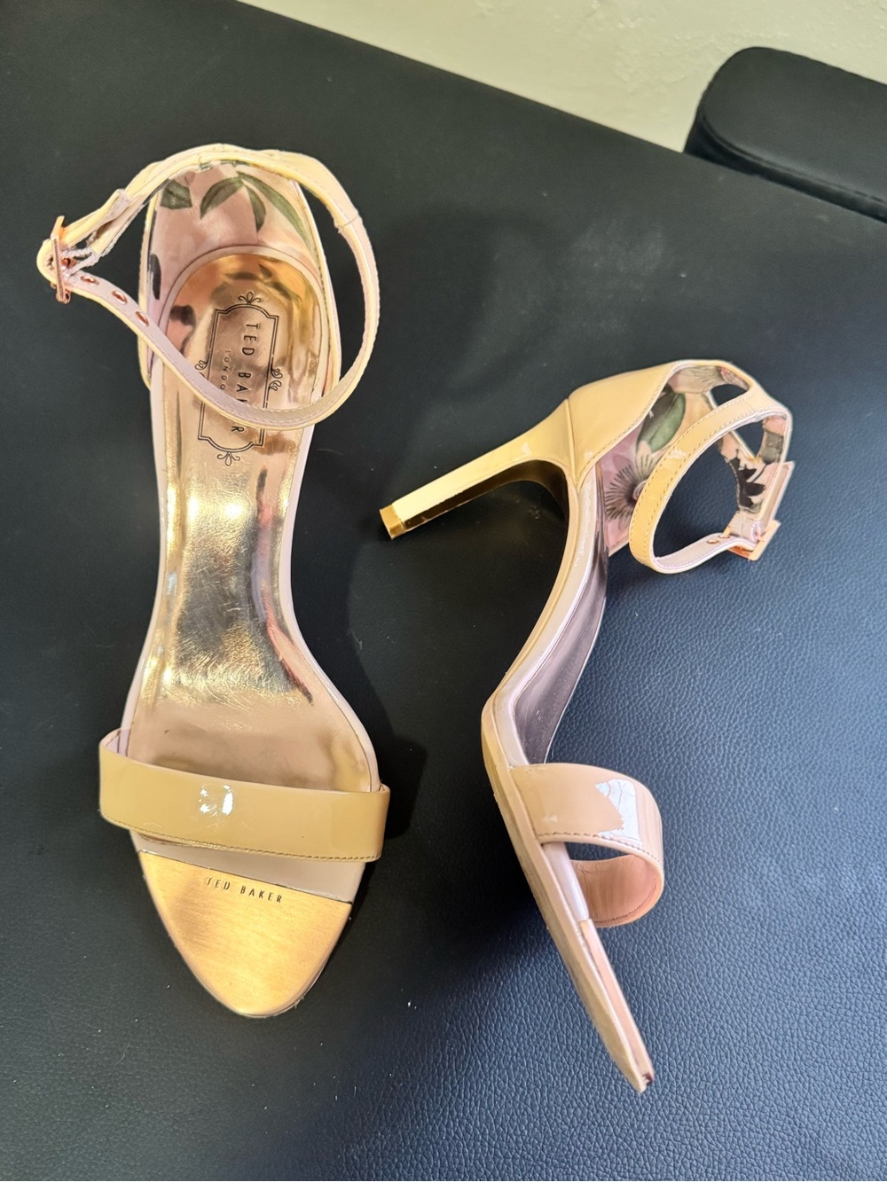 Ted Baker Nude Ankle-Strap High Heels